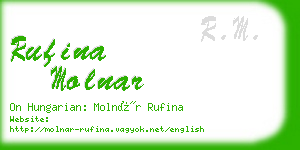 rufina molnar business card